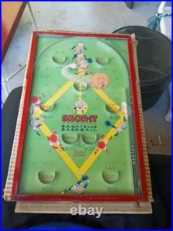 Vintage skor -it baseball pinball game orig. Box grandpas hardware store stock