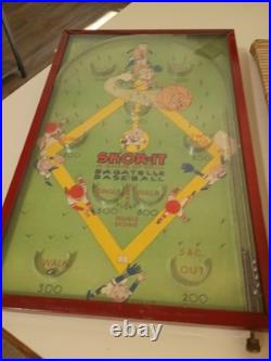Vintage skor -it baseball pinball game orig. Box grandpas hardware store stock