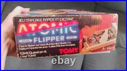 Vtg 1979 Tomy Atomic Arcade Tabletop Pinball Electronic Game with Legs & Box