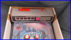 Vtg 1979 Tomy Atomic Arcade Tabletop Pinball Electronic Game with Legs & Box