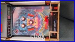 Vtg 1979 Tomy Atomic Arcade Tabletop Pinball Electronic Game with Legs & Box