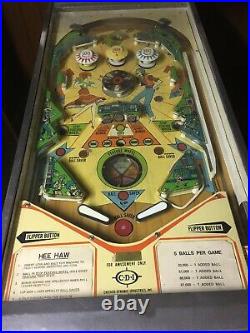 Vtg Retro 1973 Hee Haw Chicago Coin Pinball Machine Original Looks Plays Good