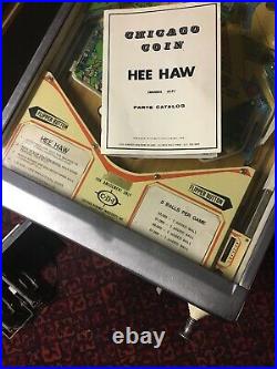 Vtg Retro 1973 Hee Haw Chicago Coin Pinball Machine Original Looks Plays Good
