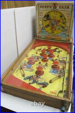 Vtg State Fair Strength Tester Table Top Pinball MachineSuperior Toy Co1940's