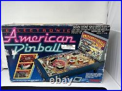 Vtg TOMY American Electronic Tabletop Pinball Machine w Box READ CLEAN & WORKING