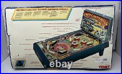 Vtg TOMY American Electronic Tabletop Pinball Machine w Box READ CLEAN & WORKING