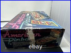 Vtg TOMY American Electronic Tabletop Pinball Machine w Box READ CLEAN & WORKING