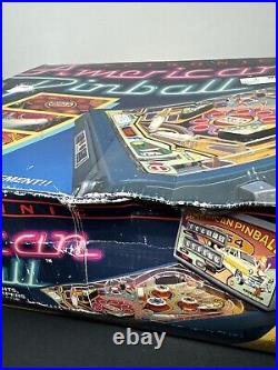 Vtg TOMY American Electronic Tabletop Pinball Machine w Box READ CLEAN & WORKING