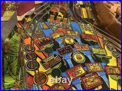 WILLIAMS INDIANA JONES PINBALL MACHINE BEAUTIFUL CONDITION COLOR DMD LEDs