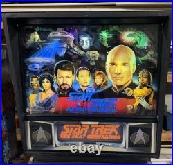 WILLIAMS STAR TREK NEXT GENERATION PINBALL MACHINE BEAUTIFUL CONDITION LEDs