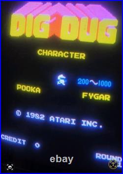 WORKING ORIGINAL DIG DUG CLASSIC ARCADE GAME STAND UP MACHINE by ATARI 1980's