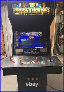 WWF WRESTLEFEST ARCADE MACHINE by TECHNOS 1991 WWE Hulk Hogan