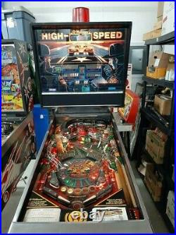 Williams 1986 High Speed Shopped Pinball With Siren Works Great