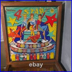 Williams 4 Star Original Pinball Machine Arcade Game Collectible Vintage 1960s