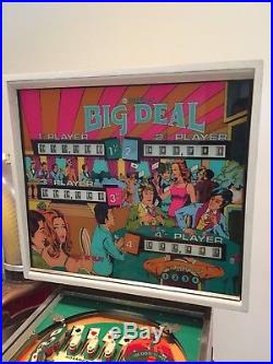 Williams Big Deal Pinball Arcade Coin Op Machine Card Poker Theme Nice