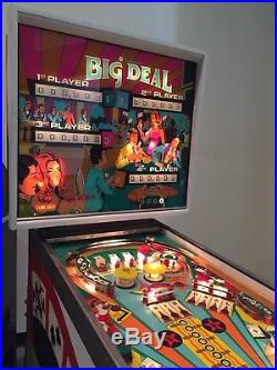 Williams Big Deal Pinball Arcade Coin Op Machine Card Poker Theme Nice