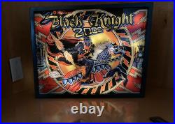 Williams Black Knight 2000 1989 Pinball Wall Art LED Arcade Decor Williams Black Knight 2000 1989 Pinball Wall Art LED Arcade Decor