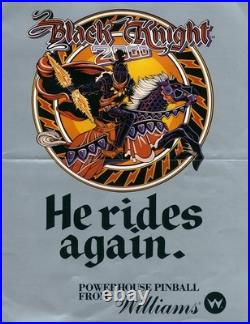 Williams Black Knight 2000 1989 Pinball Wall Art LED Arcade Decor