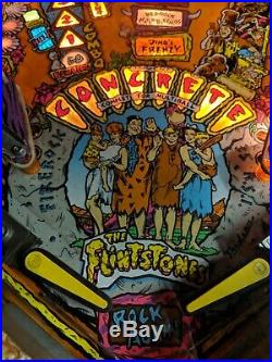 Williams Flintstones Pinball Machine Works Great