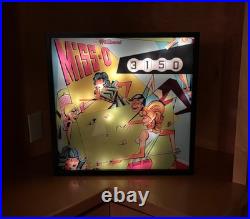 Williams Miss-O 1969 Pinball Wall Art LED Backglass Arcade Decor