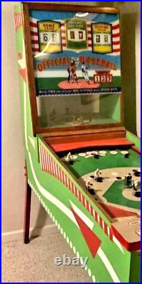 Williams Pinball Machine Deluxe Official Baseball 1960 Free Shipping
