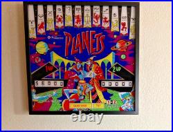 Williams Planets 1971 Pinball Wall Art LED Backglass Arcade Decor