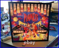 Williams Planets 1971 Pinball Wall Art LED Backglass Arcade Decor