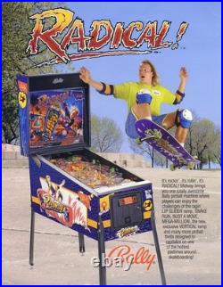 Williams Radical 1990 Pinball Wall Art LED Arcade Decor