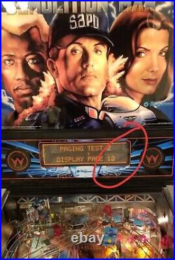 Williams Widebody Demolition Man Pinball 1994, Flawless Play Expert Restoration