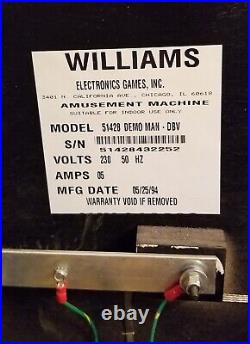 Williams Widebody Demolition Man Pinball 1994, Flawless Play Expert Restoration