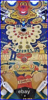 World Champ Woodrail Pinball Machine (Gottlieb) 1957 RESTORED