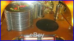 Wurlitzer 1100 jukebox 78 RPM selections vinyl restored with coin grinder