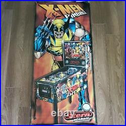 X-Men Stern Pinball Banner Vinyl Gameroom Superhero Arcade Marvel Wolverine
